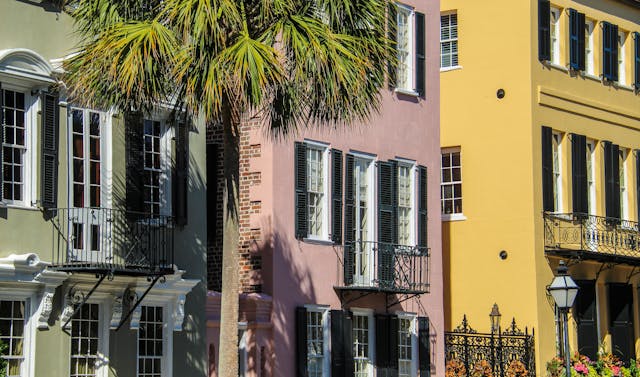 Colorful Historic Buildings in Charleston